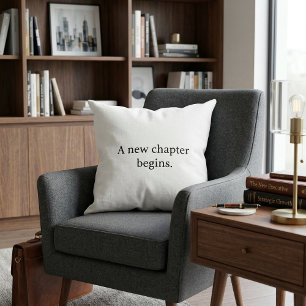 Simple chic typography modern black and white throw pillow