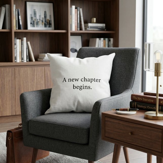 Simple chic typography modern  black and white throw pillow (Creator Uploaded)