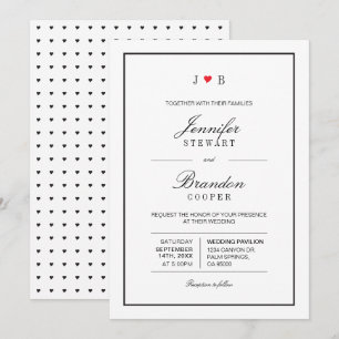 Simple Chic Typography Wedding Invitation