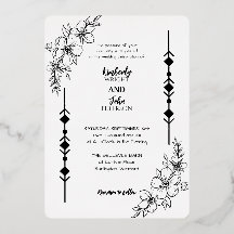 Simple Chic Wedding Foil Invitation