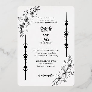 Simple Chic Wedding Foil Invitation