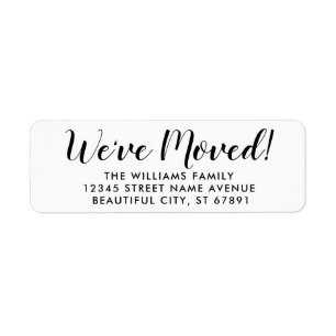 Simple Chic We've Moved Change of New Home Moving