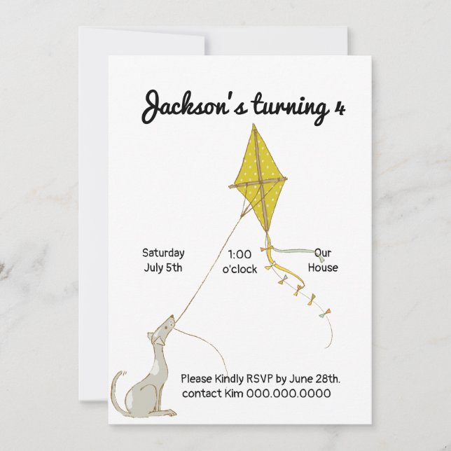 Simple Children's Birthday Party Invitations (Front)