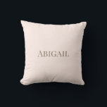 Simple Child's Blush and Gold Personalized Throw Pillow<br><div class="desc">Simple Child's blush and gold Throw Pillow.  Personalized.</div>