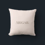 Simple Child's Blush and Gold Personalized Throw Pillow<br><div class="desc">Simple Child's blush and gold Throw Pillow.  Personalized.</div>