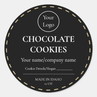 Simple Chocolate Chip Cookie Sticker Custom Label