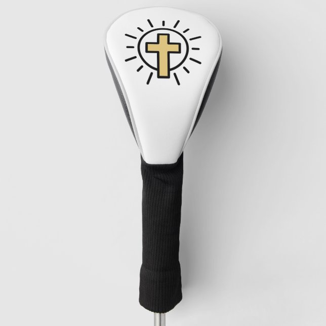 Simple Christian Cross Golf Head Cover (Front)