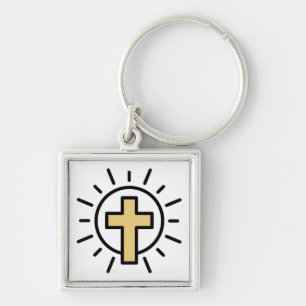 Simple Christian Cross Keychain