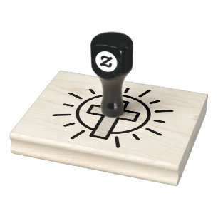 Simple Christian Cross Rubber Stamp