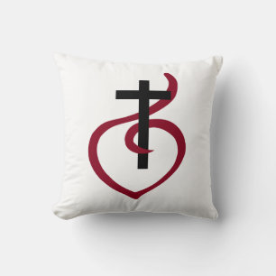 Simple Christian Cross Throw Pillow