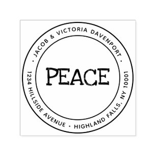 Simple Christian Peace Return Address Self-inking  Stamp