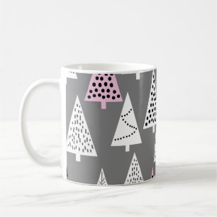 Simple Christmas: Abstract Tree Pattern Coffee Mug