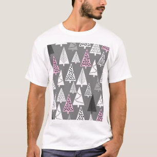 Simple Christmas: Abstract Tree Pattern T-Shirt