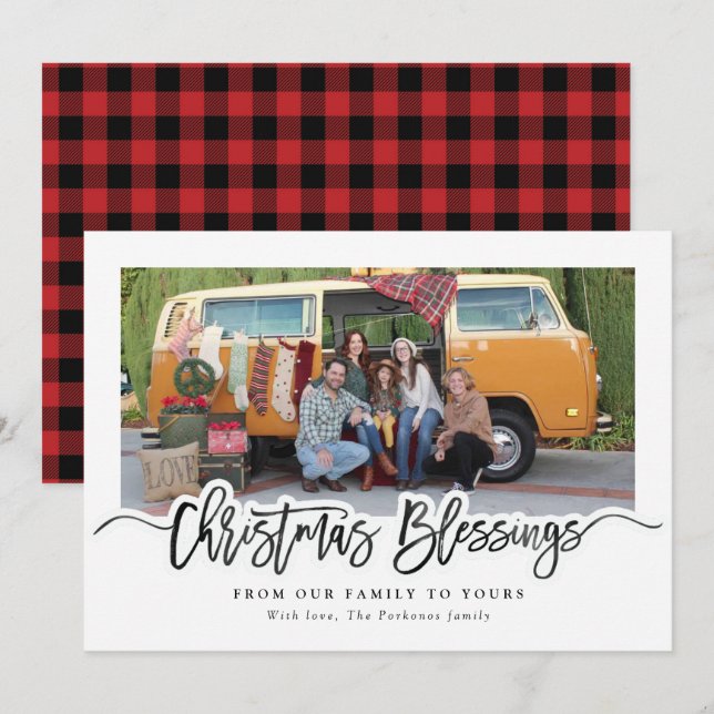Simple Christmas Blessings Card (Front/Back)