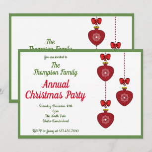 Simple Christmas Party Invitation