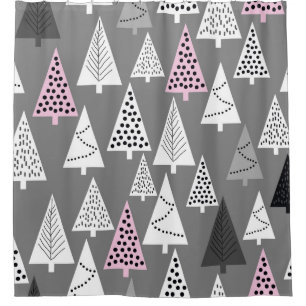 Simple Christmas pattern. Abstract gray and white