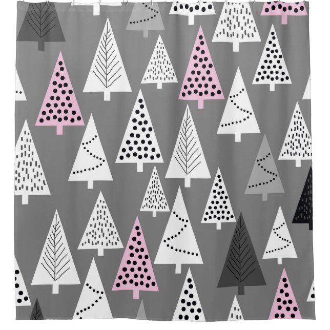 Simple Christmas pattern. Abstract gray and white  (Front)