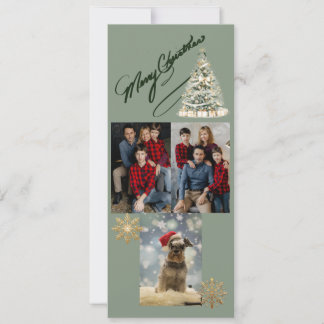 Simple Christmas Photo Collage Holiday Card