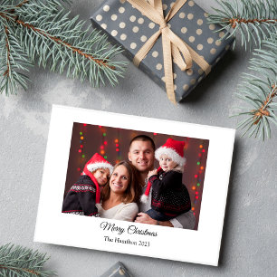 Simple Christmas Photo Greeting Christmas Postcard