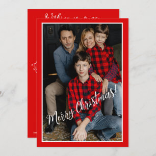 Simple Christmas Single Portrait with Greeting Holiday Card