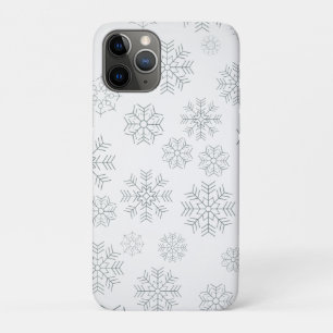 Simple Christmas Snowflakes Pattern iPhone X Case