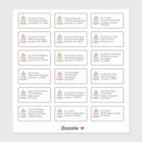 Simple Christmas Tree 18 Recipient Names Addresses