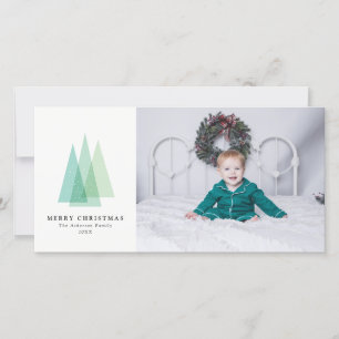 Simple Christmas tree Christmas photo card