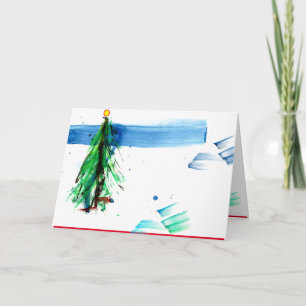 Simple Christmas Tree in the Woods Card