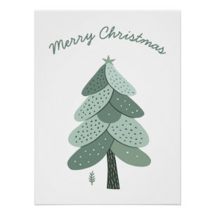Simple Christmas tree Poster