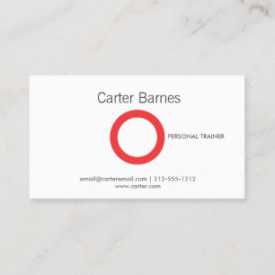 SIMPLE CIRCLE in RED Business Card