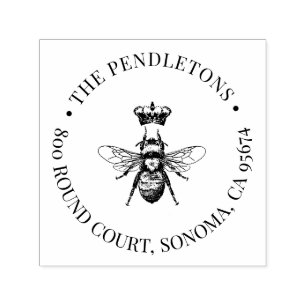 Simple Circle Monogram  Self-inking Stamp