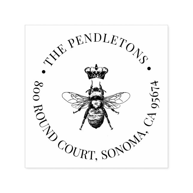 Simple Circle Monogram  Self-inking Stamp (Design)