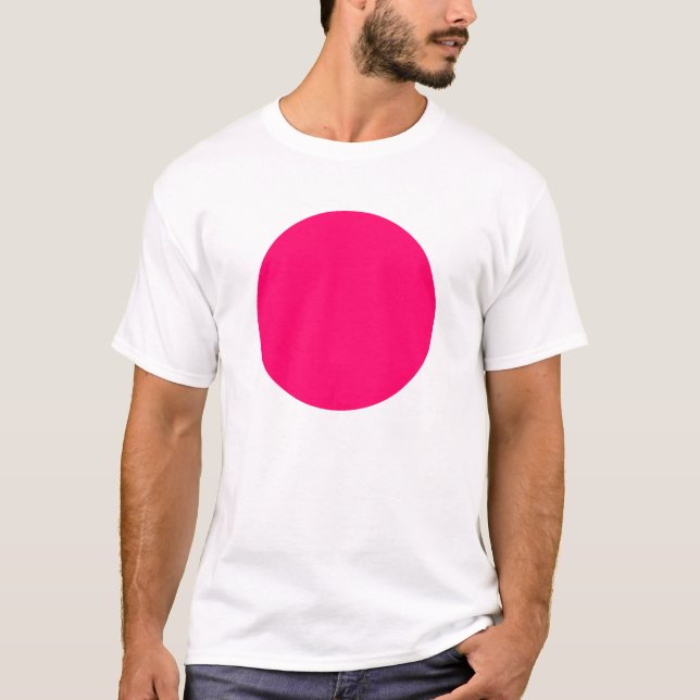 Simple Circle - Neon Red T-Shirt (Front)