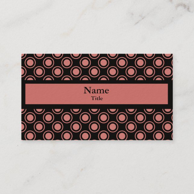 Simple Circles Business Card, Light Pink Business Card (Front)