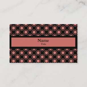 Simple Circles Business Card, Light Pink Card