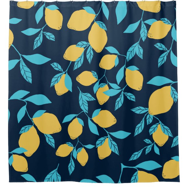Simple citrus: lemons on blue. (Front)