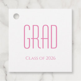 Simple Class of 2026 Graduation Party  Favour Tags