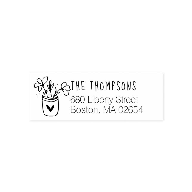 Simple Classic Address Self-inking Stamp (Design)