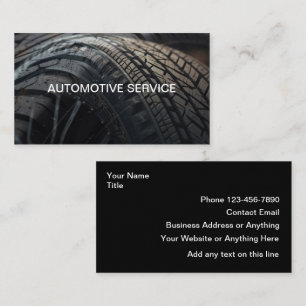 Simple Classic Automotive Service  Business Card
