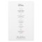 Simple classic black and white budget wedding menu