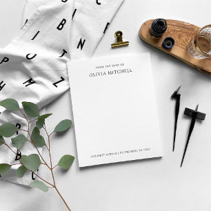 Simple Classic Black and White Text Notepad