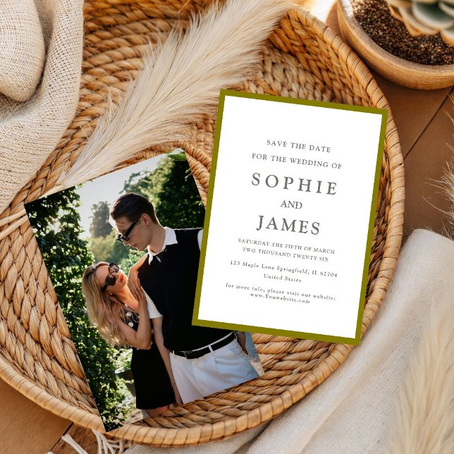 Simple classic chic colour save the date  Wedding Invitation (Creator Uploaded)