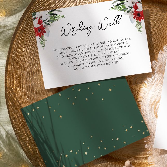 Simple Classic Christmas Wedding Wishing Well Enclosure Card (Creator Uploaded)