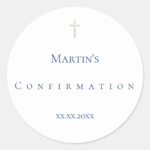 simple classic Confirmation Classic Round Sticker