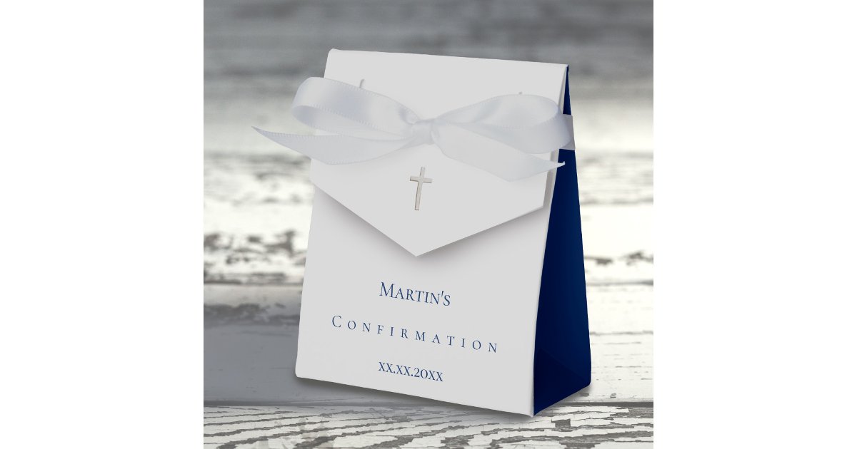 simple classic Confirmation Favor Box | Zazzle