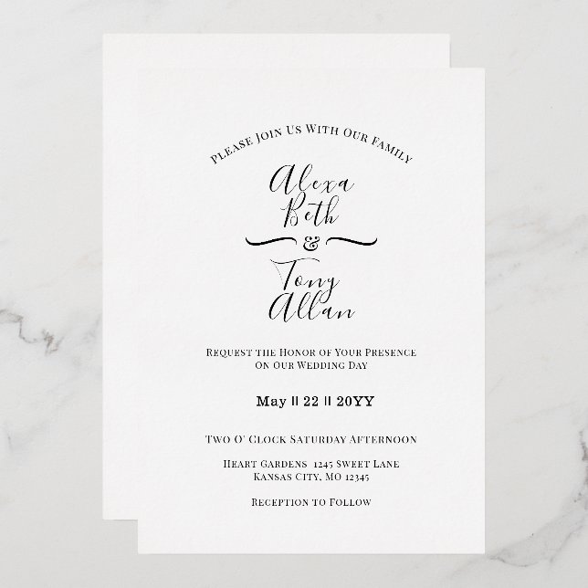 Simple Classic Cursive Font Custom (Front/Back)