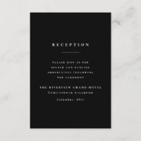 Simple classic elegant black wedding reception