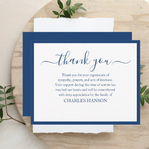 Simple Classic Elegant Script Memorial Bereavement Card