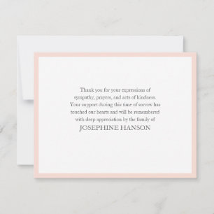 Simple Classic Elegant Traditional Grief Message Card