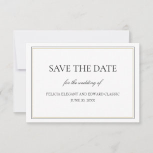 Simple Classic Enregistrer la carte d'annonce de d